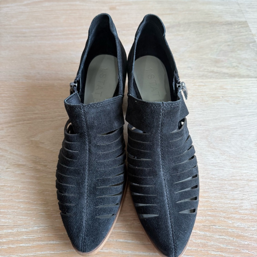 1. State Black Ankle Booties